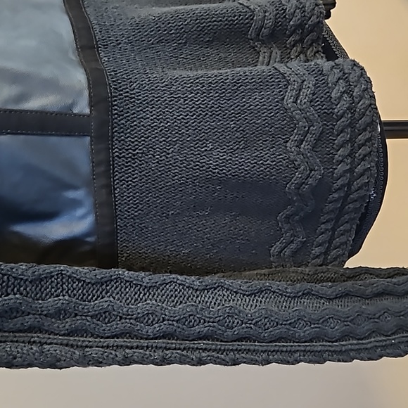 Anthropologie Elevenses Knit and faux leather jacket - Picture 7 of 13